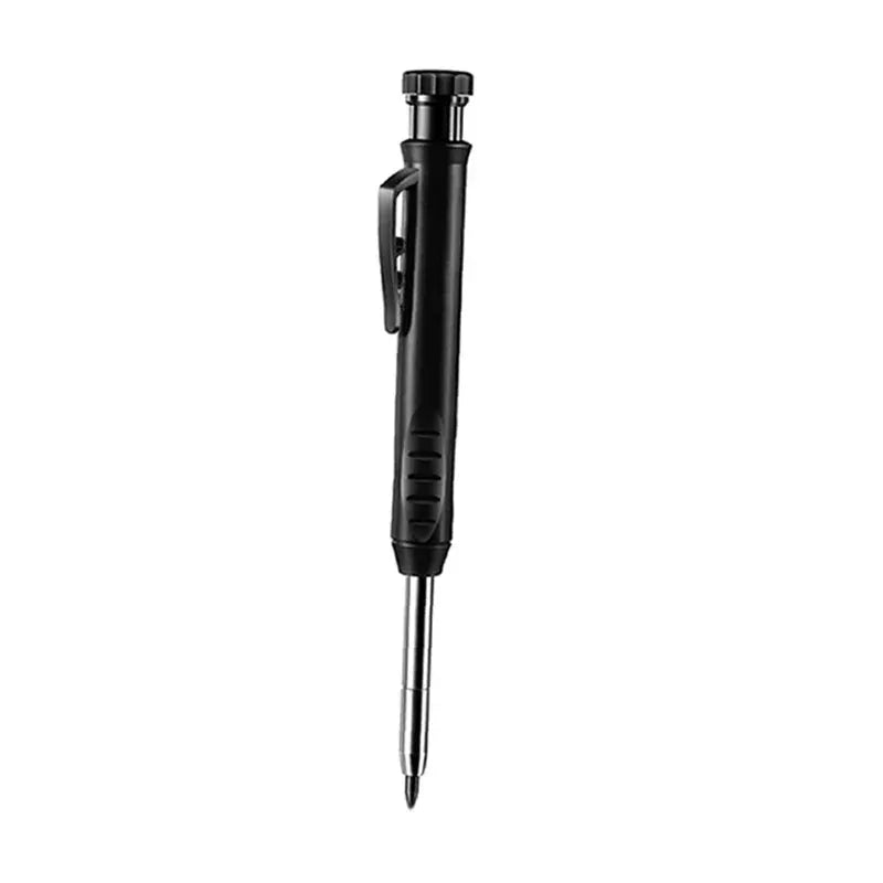 Simples Market black drafting pencil with clip and built-in long-nose metal tip for precise marking