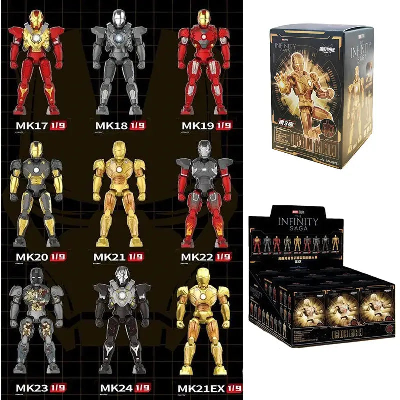 Original Iron Man Helmet Mask 9 Styles War Machine MK16 MK42 MK85 Tony Stark Diy Model Action Figure Assembled Gift
