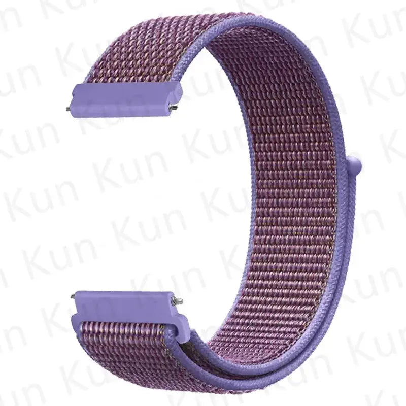 Nylon loop watch strap in purple for Redmi Watch 5 Active/Lite and Xiaomi Watch S4, 20mm–22mm, Simples Market