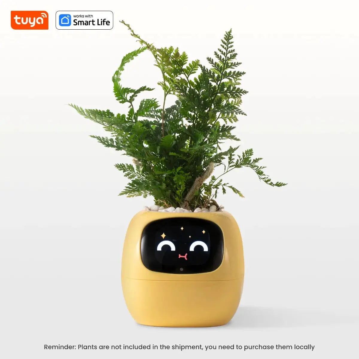 Tuya Gen 1 Ivy Smart Planter With 49 Rich Expressions, 7 Smart Sensors, AI Chips For Easy And Fun Plant Care