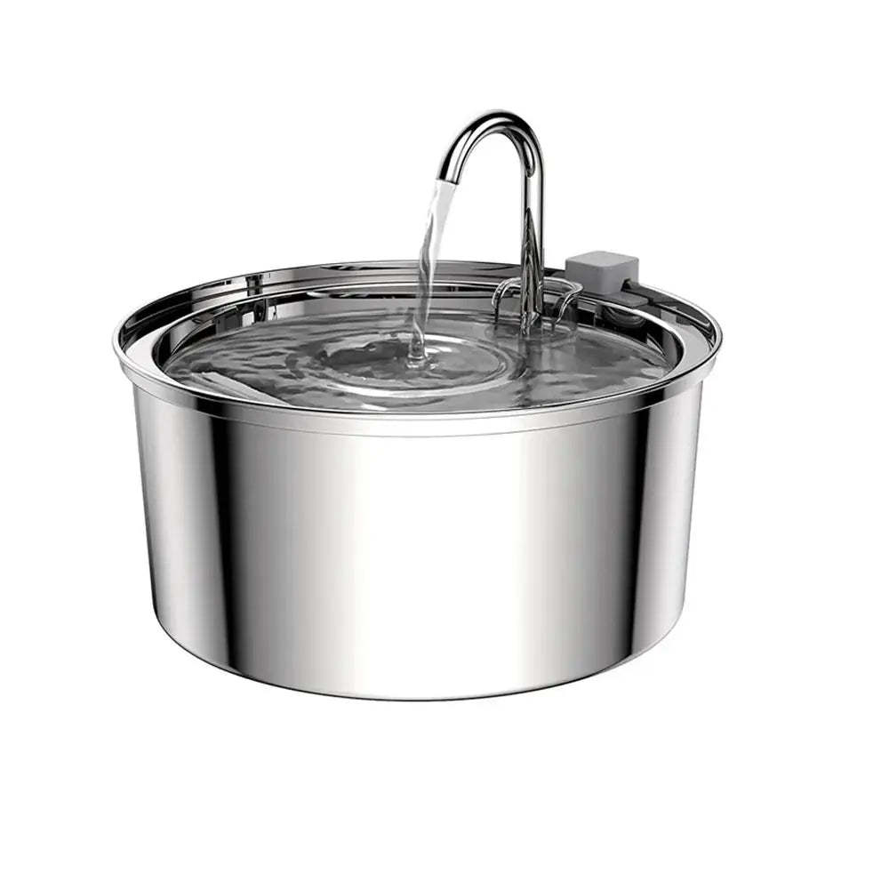 Stainless Steel Automatic Pet Water Fountain USB Quiet Filter Bowl