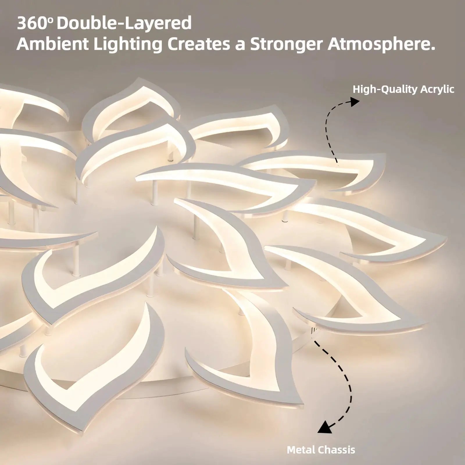 Nordic Floral Ceiling Pendant Lamp Modern LED Light Fixture Chandelier