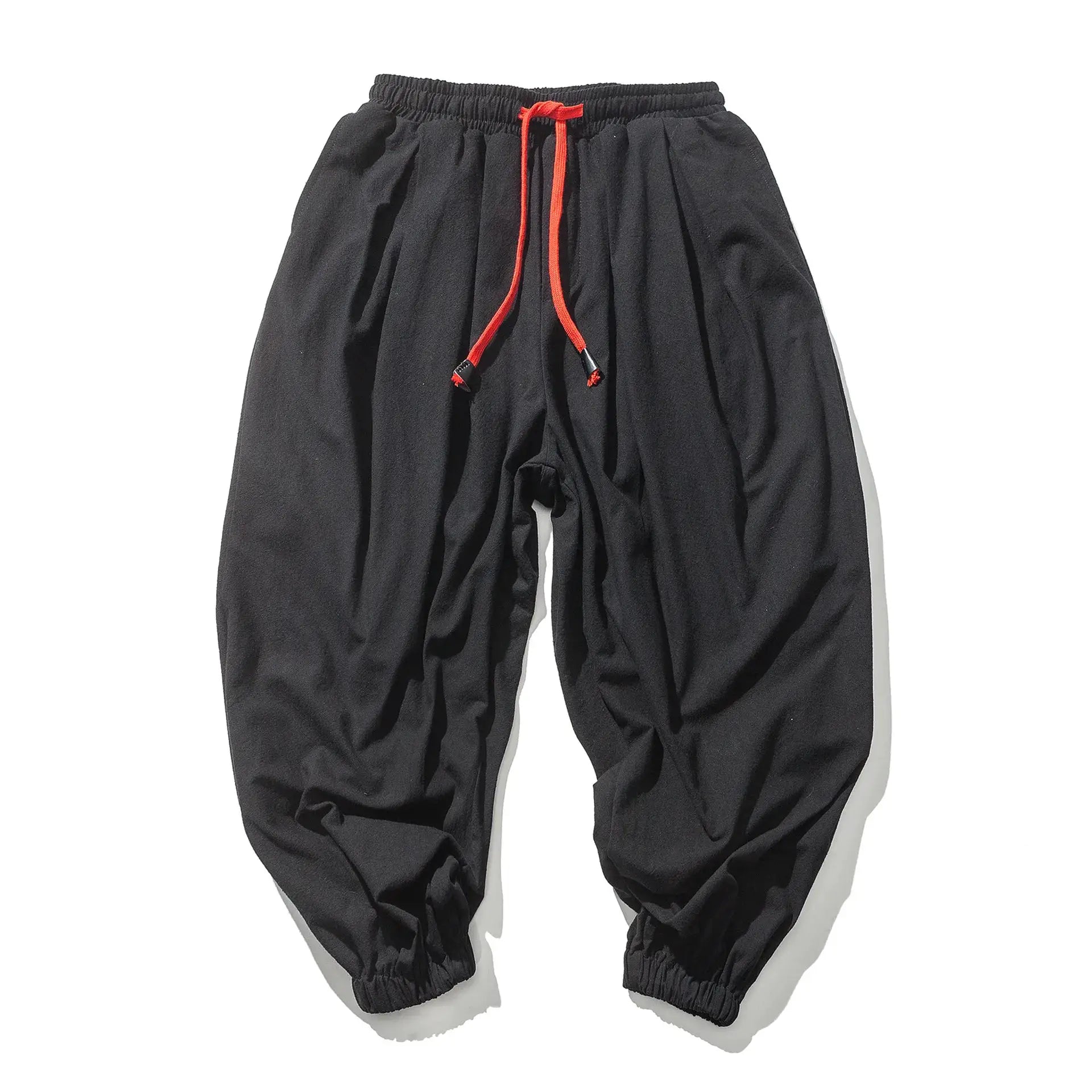 FGKKS Men Loose Harem Pants Linen Cotton Blend Oversize Sweatpants Casual Trousers