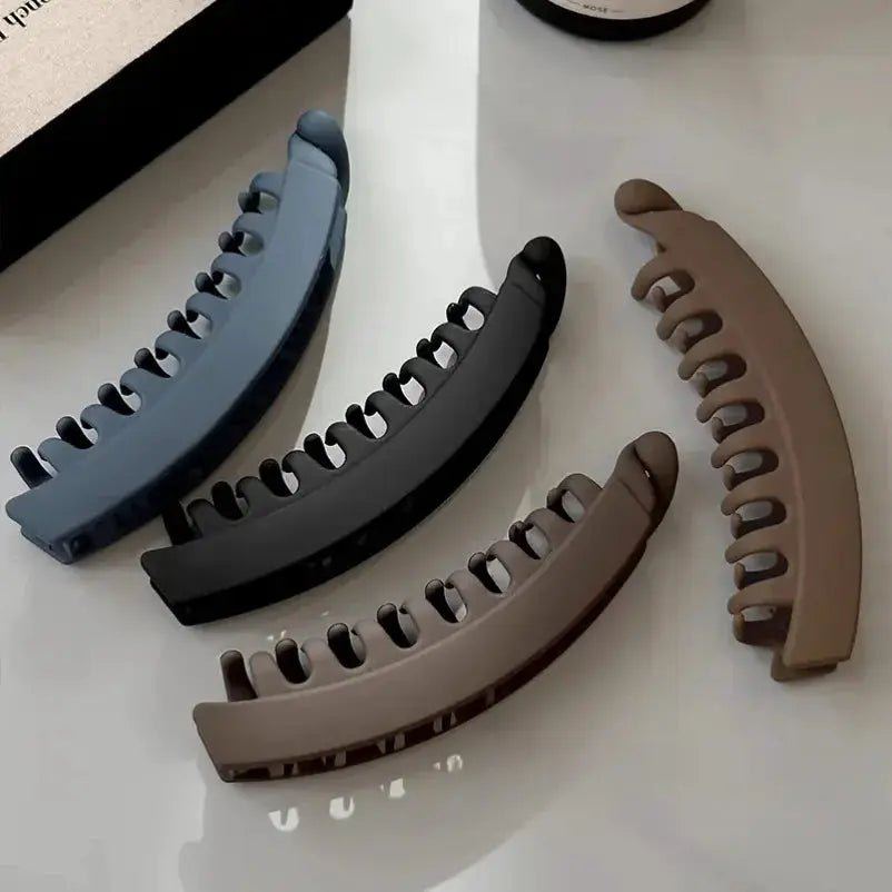 LuxeLocks 5 Inch Banana Hair Clips Set Non Slip Claw Clips For All Hair Types Everyday Wear