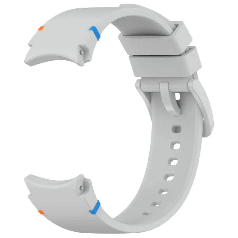 Original silicone sport strap for Samsung Galaxy Watch 7/FE/5 Pro/6/4 44mm/40mm, light gray