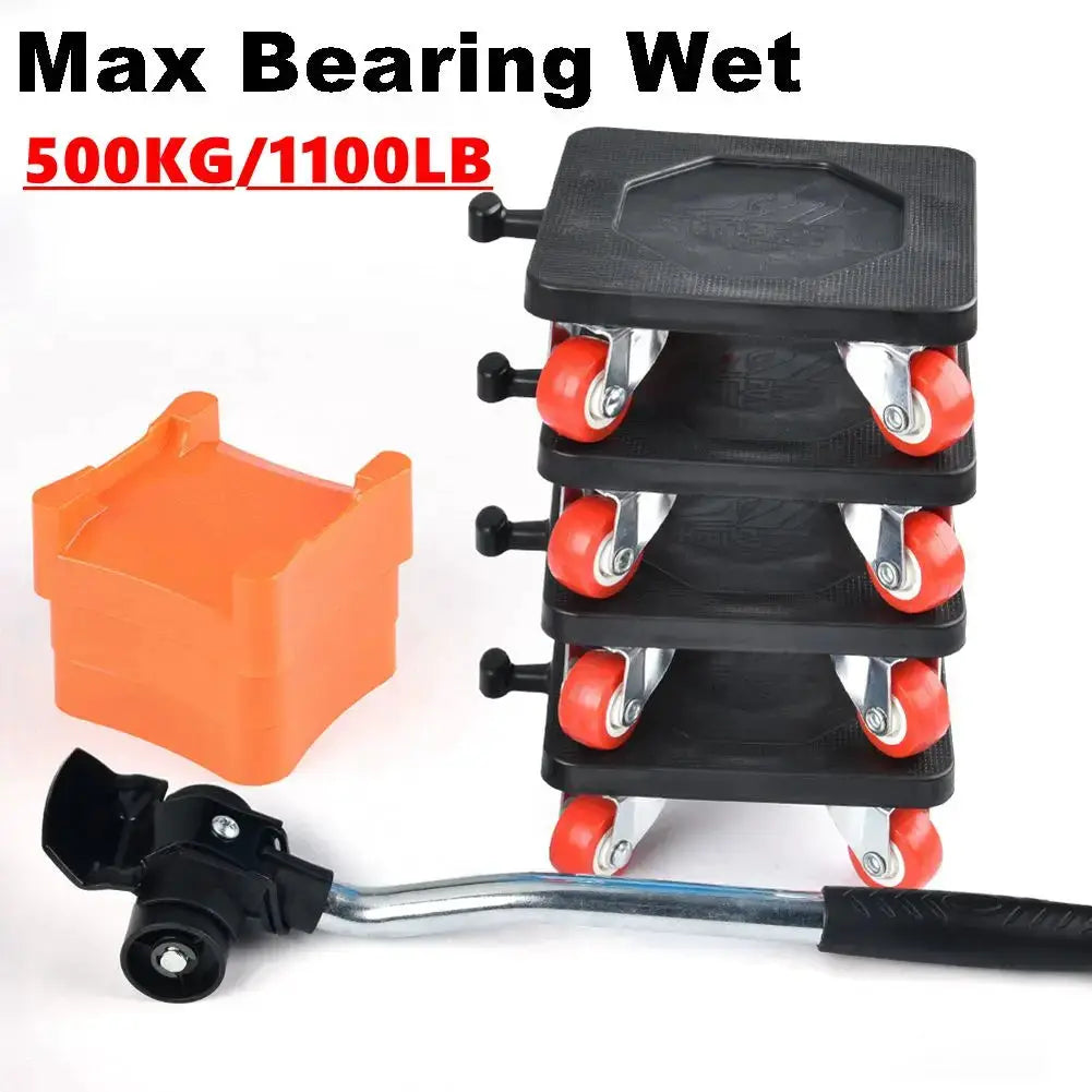 Heavy Duty Furniture Mover With Wheels Ergonomic Handle Lifter And Slides Kit For Carrying And Moving