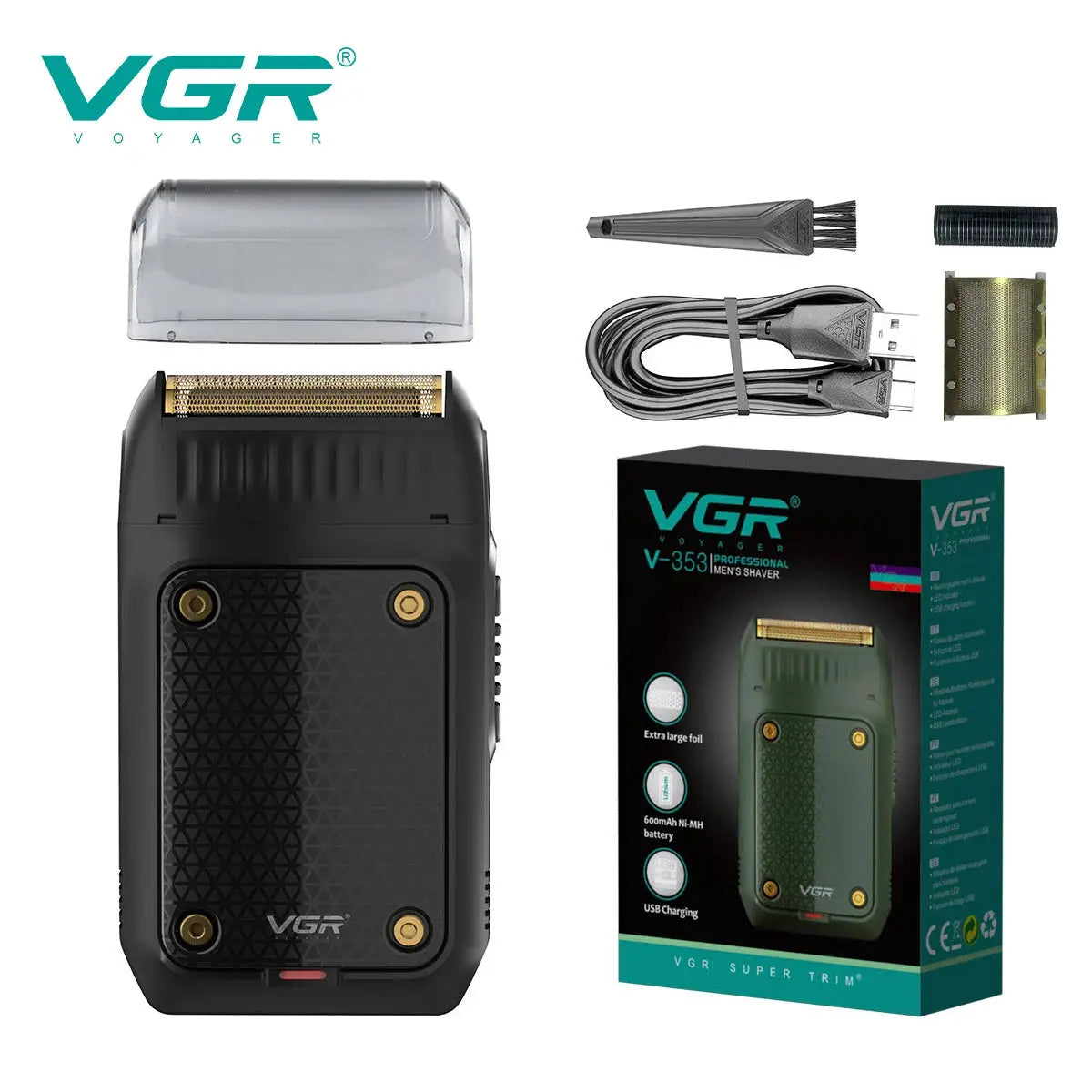 VGR V353 Shaver Professional Electric Shaving Machine For Men Rechargeable Wet And Dry Portable