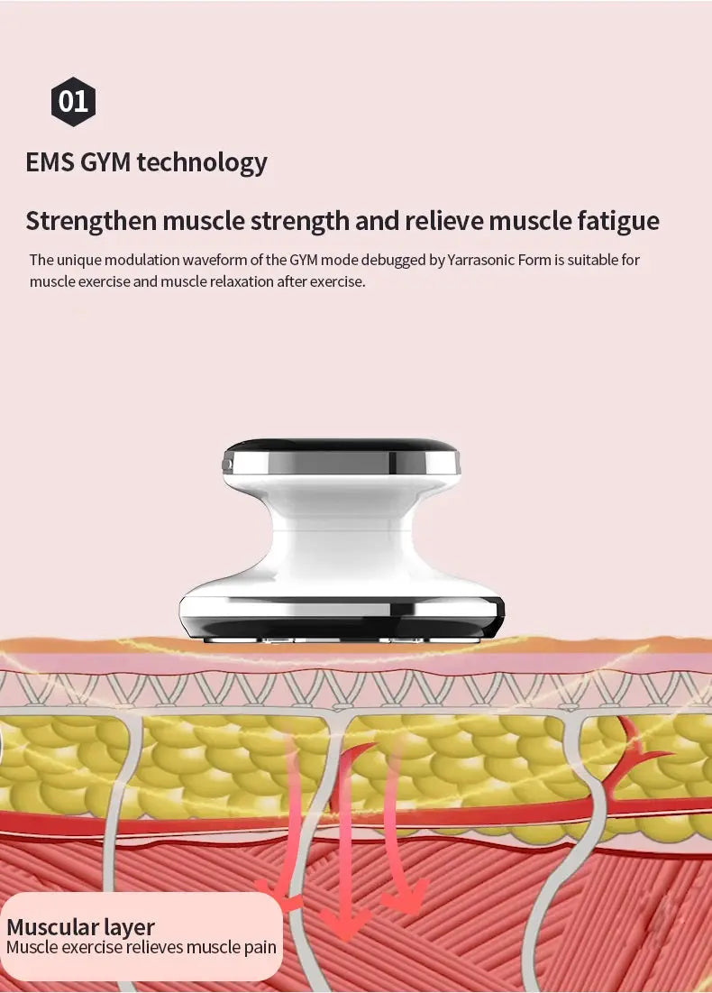 4-in-1 cellulite massager by Simples Market cordless white chrome body sculpting device