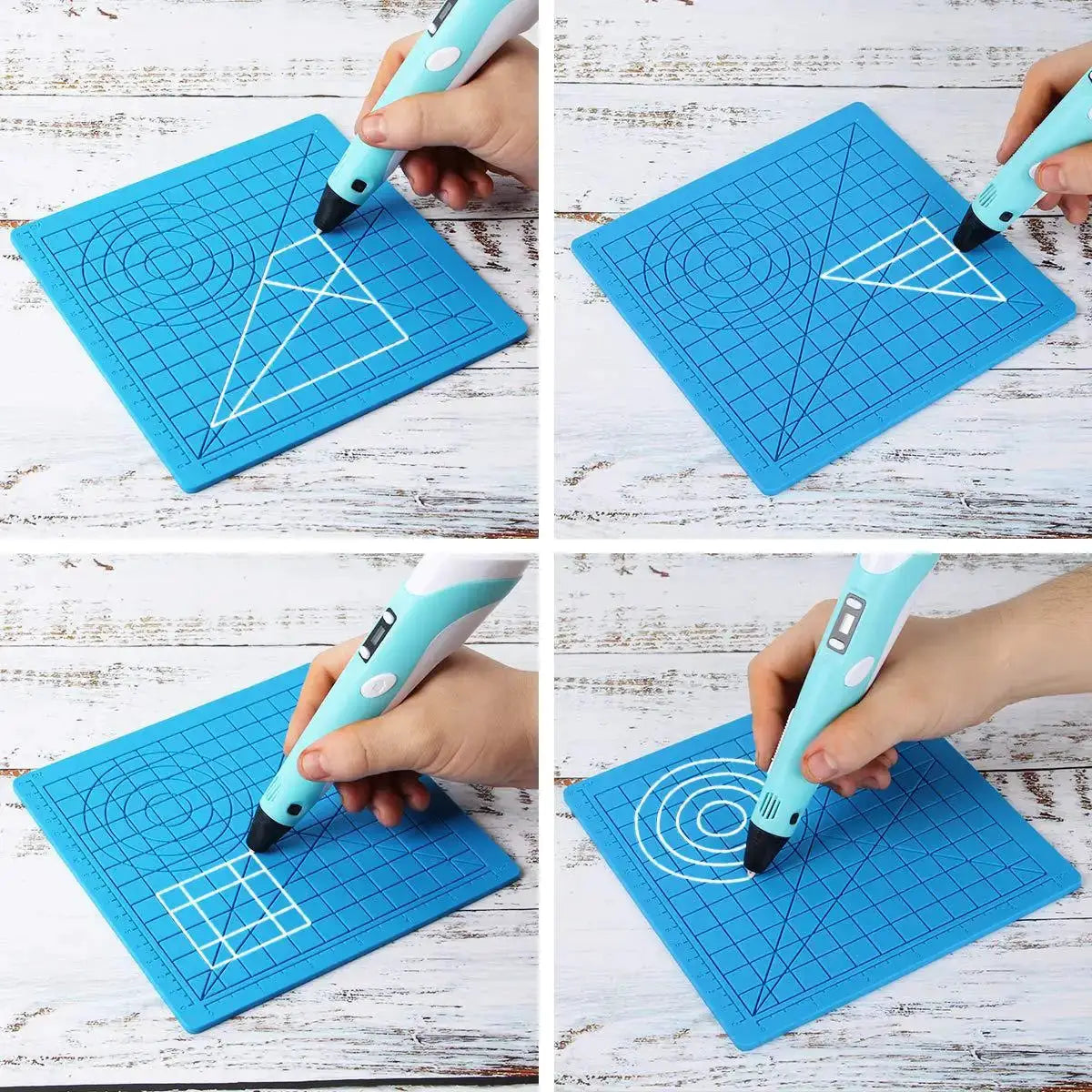3D Printing Pen Silicone Mat Kit With 2 Finger Protectors For Kids And Adults Drawing Tools Template Pad