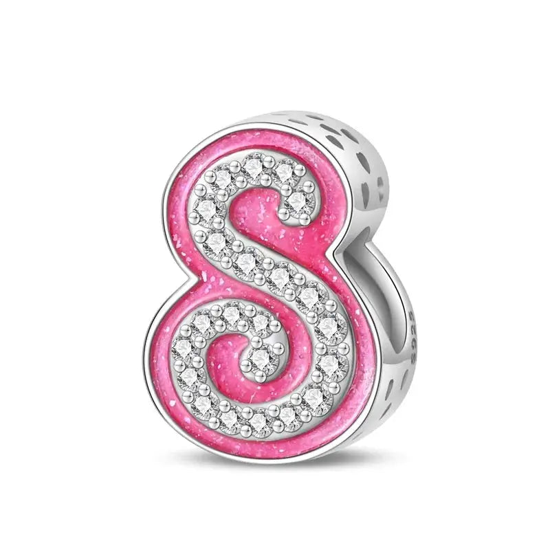 925 Silver Plated Magic Mirror Perfume Princess Angel Pink Charms Beads Fit Pandach 925 Bracelet Fine DIY Jewelry