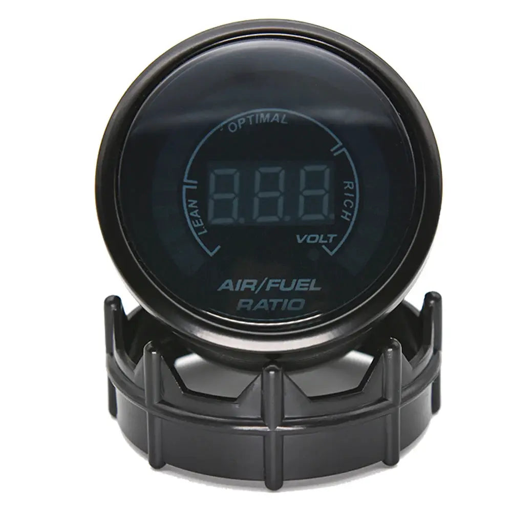 Simples Market Air/Fuel Ratio Gauge 2-inch 52mm with voltmeter for 12V vehicles, black digital display