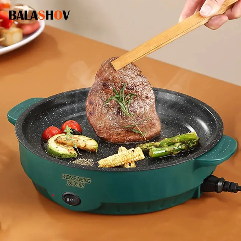 BALASHOV Electric Multi Cooker Frying Pan Household 220V Nonstick Cooking Machine For Frying Steak Fish Omelette