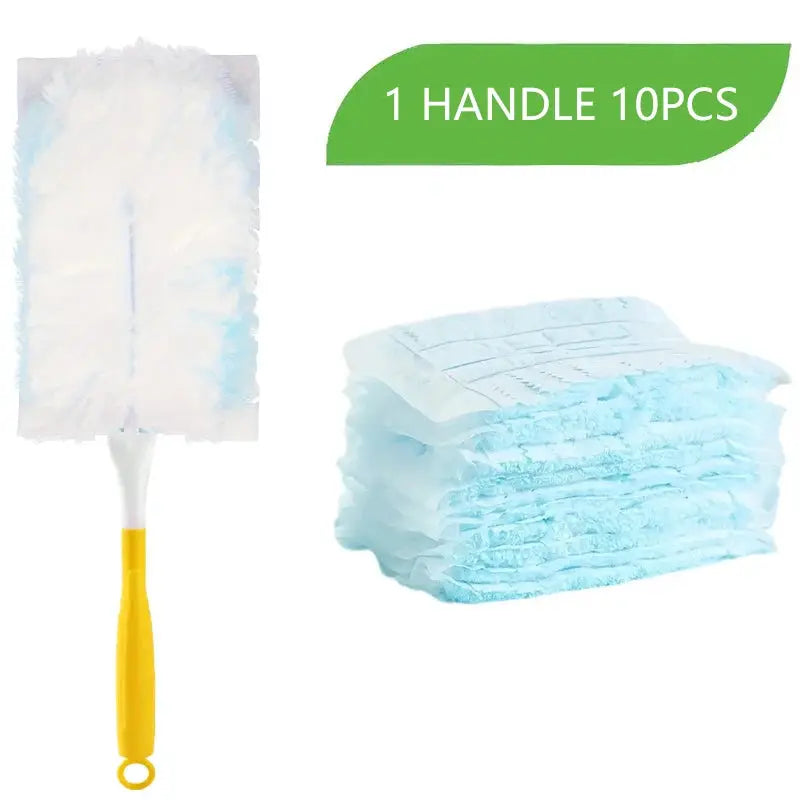 Simples Market 10-pack disposable duster refills compatible with Swiffer Duster, blue microfiber