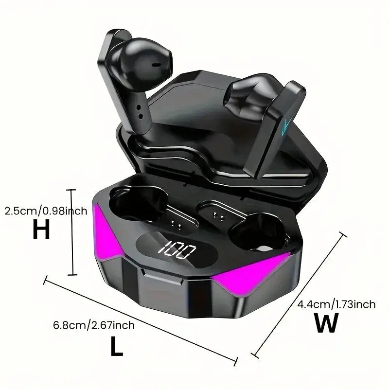X15 TWS Wireless Gaming Earbuds With Microphone And LED Display Charging Case For Immersive Sound And Quick Charging