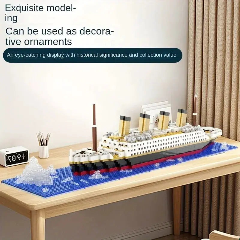 Titanic Cruise Ship Miniature Building Block Set for Couples Gifts Boutique Decor Display