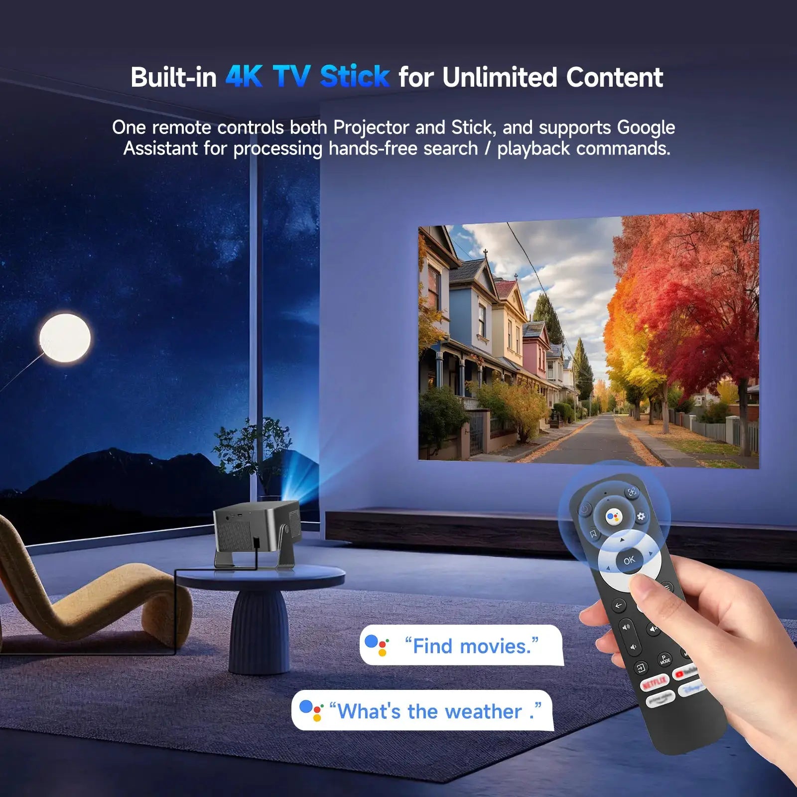 Magcubic HY350GTV Projector 1080P Native 900 ANSI Auto Focus Portable