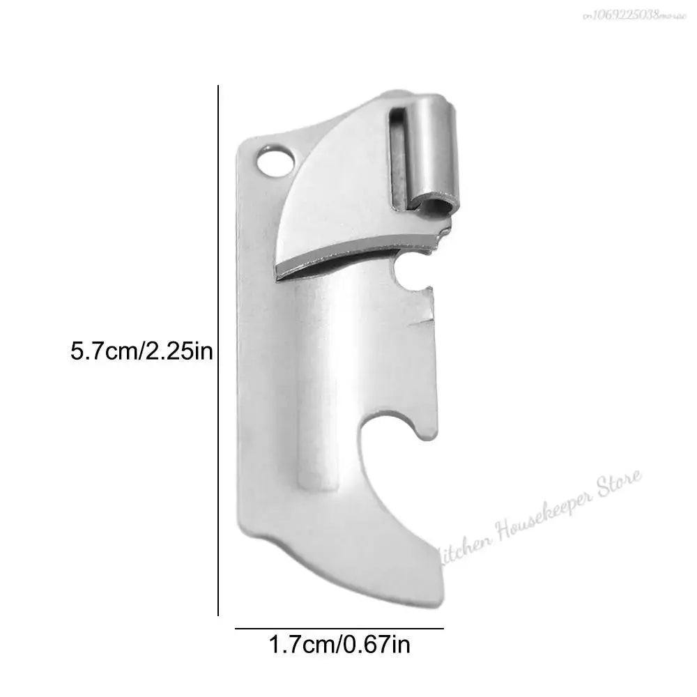Stainless Steel Can Opener 2in1 Folding Bottle Opener Multifunctional Durable Kitchen Gadget