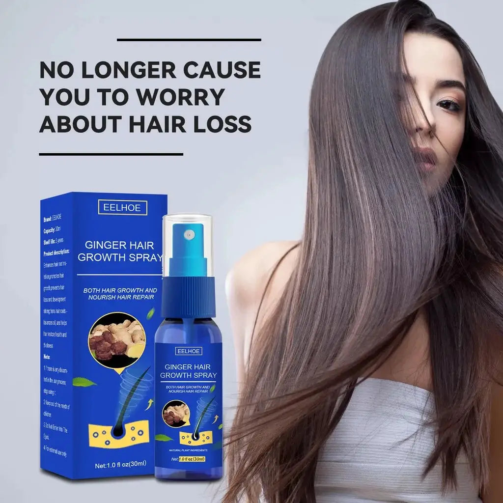 Ginger Hair Growth spray Anti Hair Fall Hair Loss Treatment Hair Growth Essence Oil for Men Women hair treatment