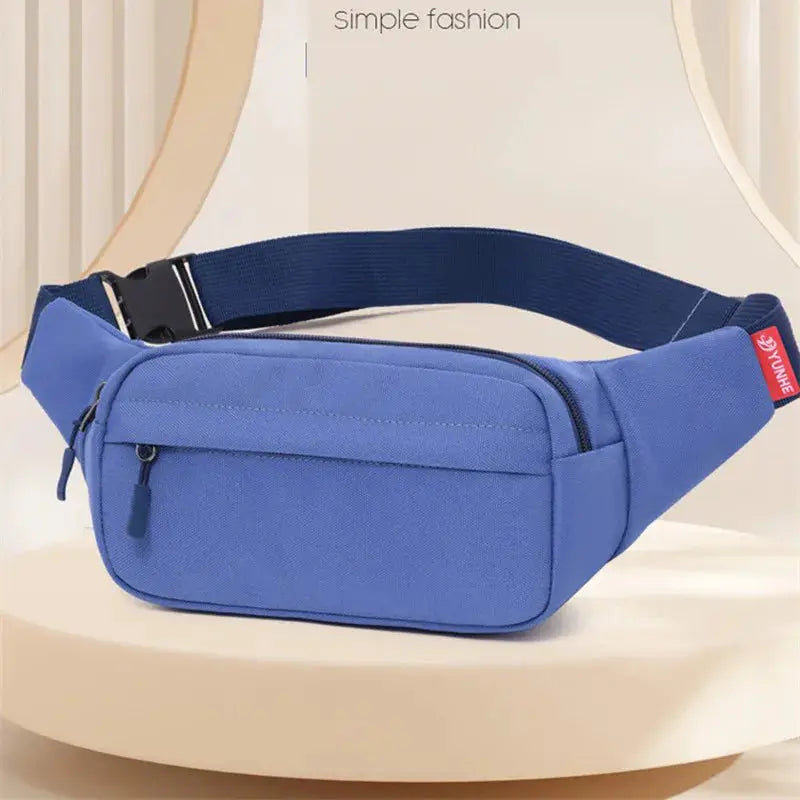 Unisex Men Waist Bag Pack Purse Casual Large Phone Belt Bag Pouch Women's Canvas Travel Phone Bag Fanny Banana Bag Hip 3 Pockets - Simples Market