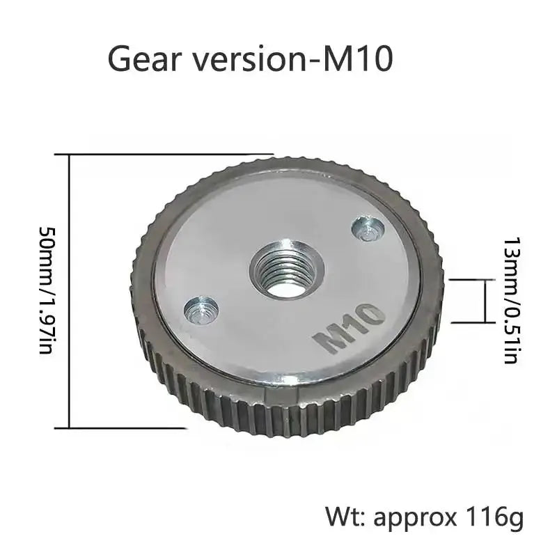 M10 Quick Release Self Locking Flange Nut With Pressing Plate Gear Type Accessories For Angle Grinder Polishing Discs