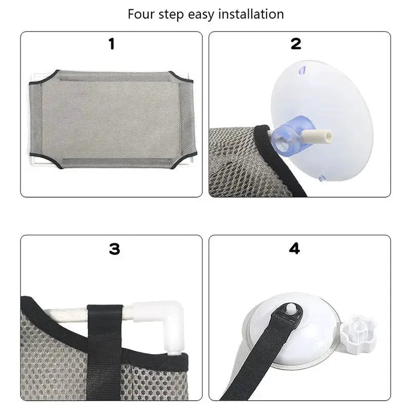 Cat Window Hammock Bed Kitten Sunny Seat Double Decker Tunnel Suction Cup Mounts For Cats Winter