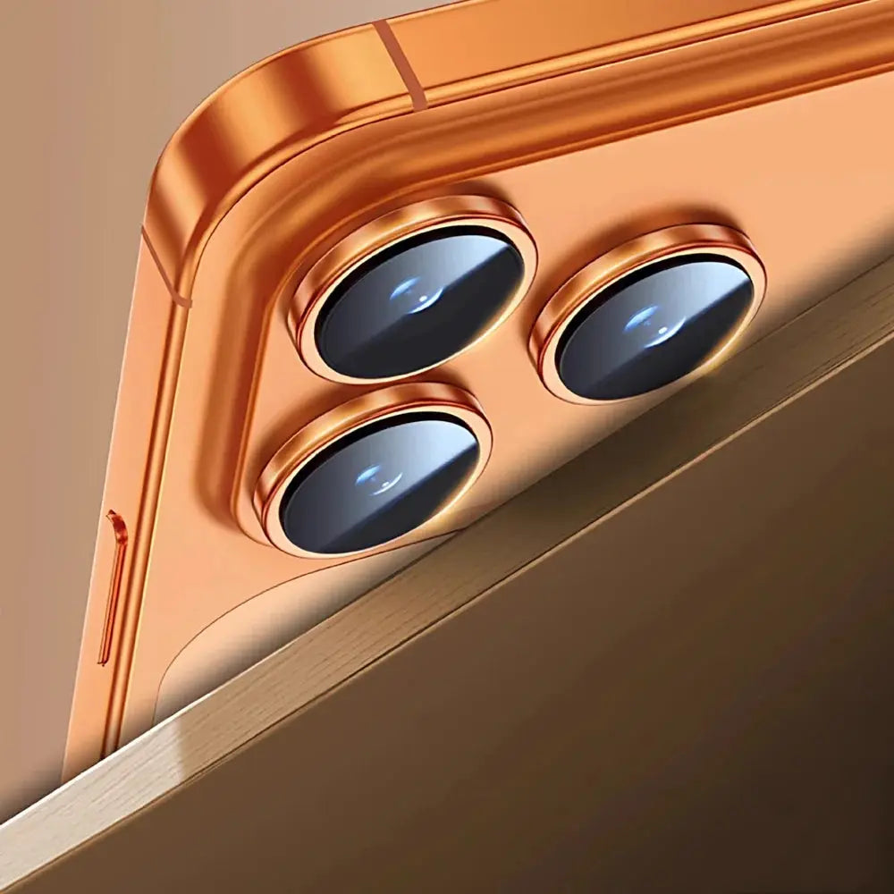 Simples Market Armor camera lens protector film for iPhone 17 Pro/Max with orange metal ring and tempered glass