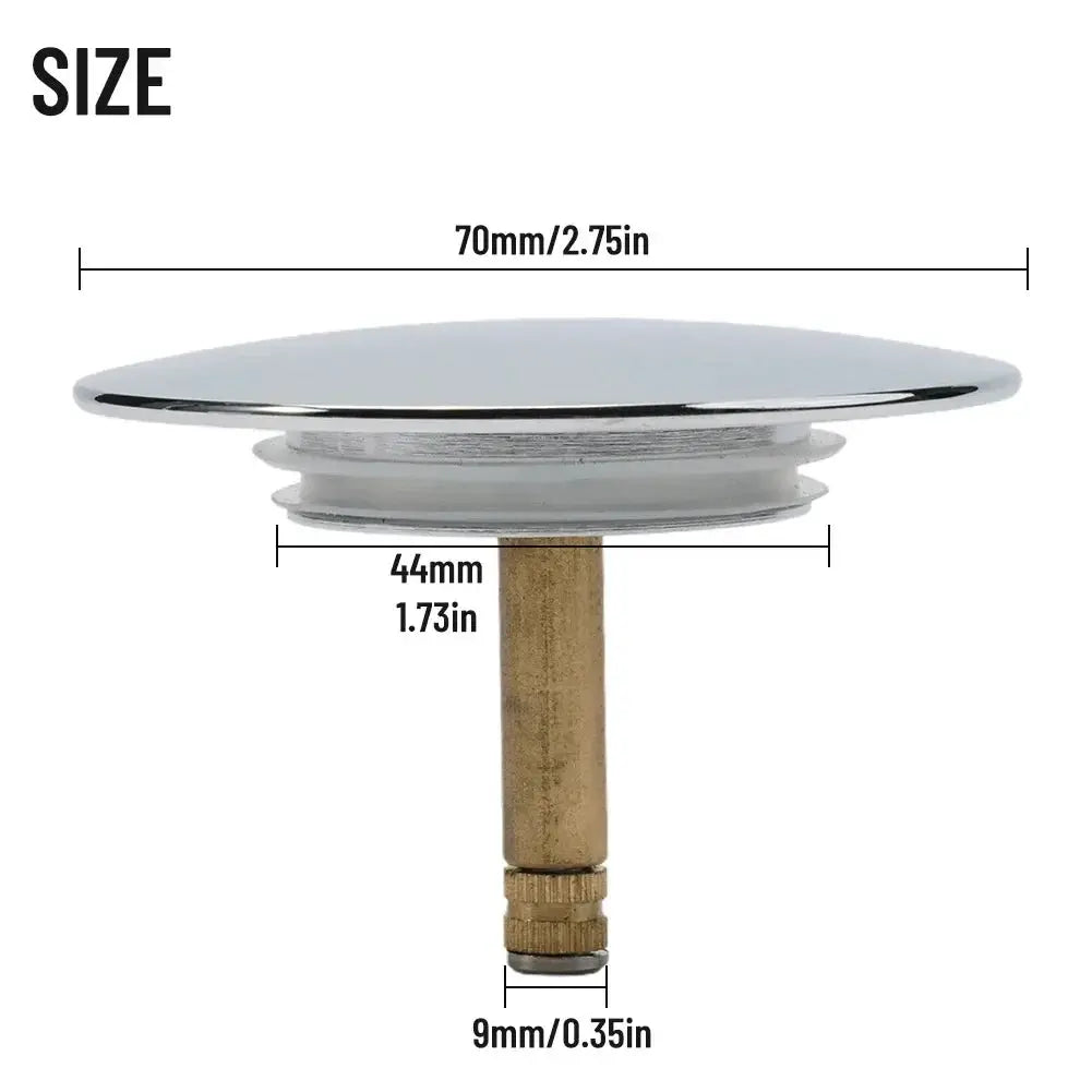Simples Market 70mm silver bathtub drain stopper pop-up plug for sinks and tubs