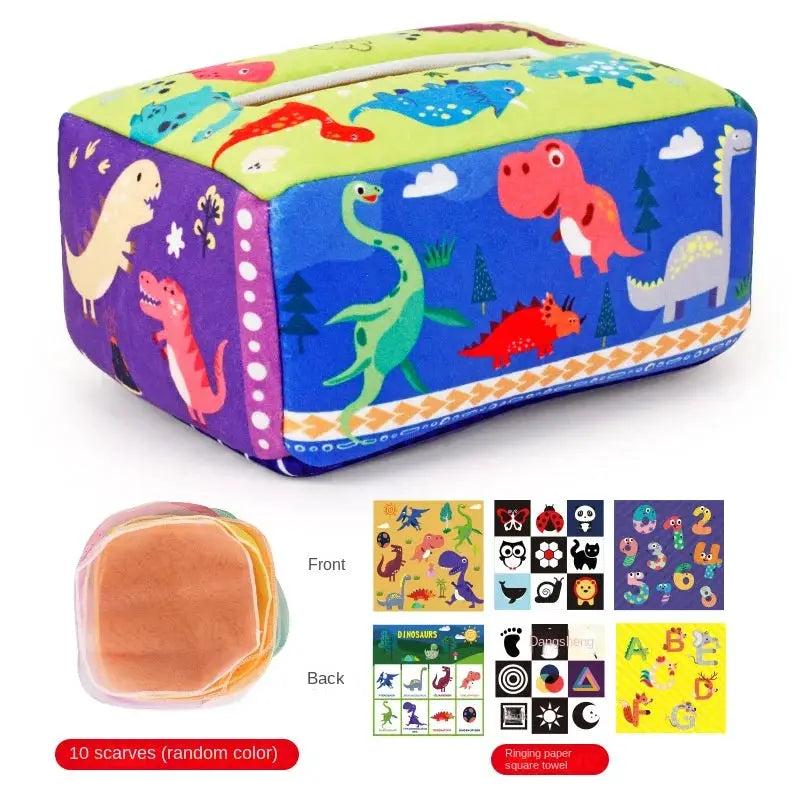 Montessori Magic Tissue Box Toy For Babies And Kids Educational Sensory Busy Board For Finger Dexterity Development