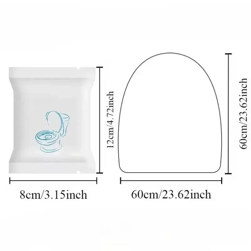 Simples Market portable disposable toilet seat cover, white non-woven, waterproof, 50/20/10pcs pack