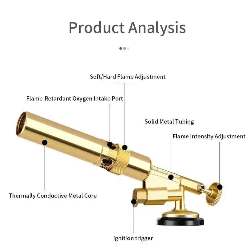 Resistland Flame Gun Butane Blowtorch With Auto Ignition Aluminum For Cooking Soldering Outdoor Use And Metal Melting
