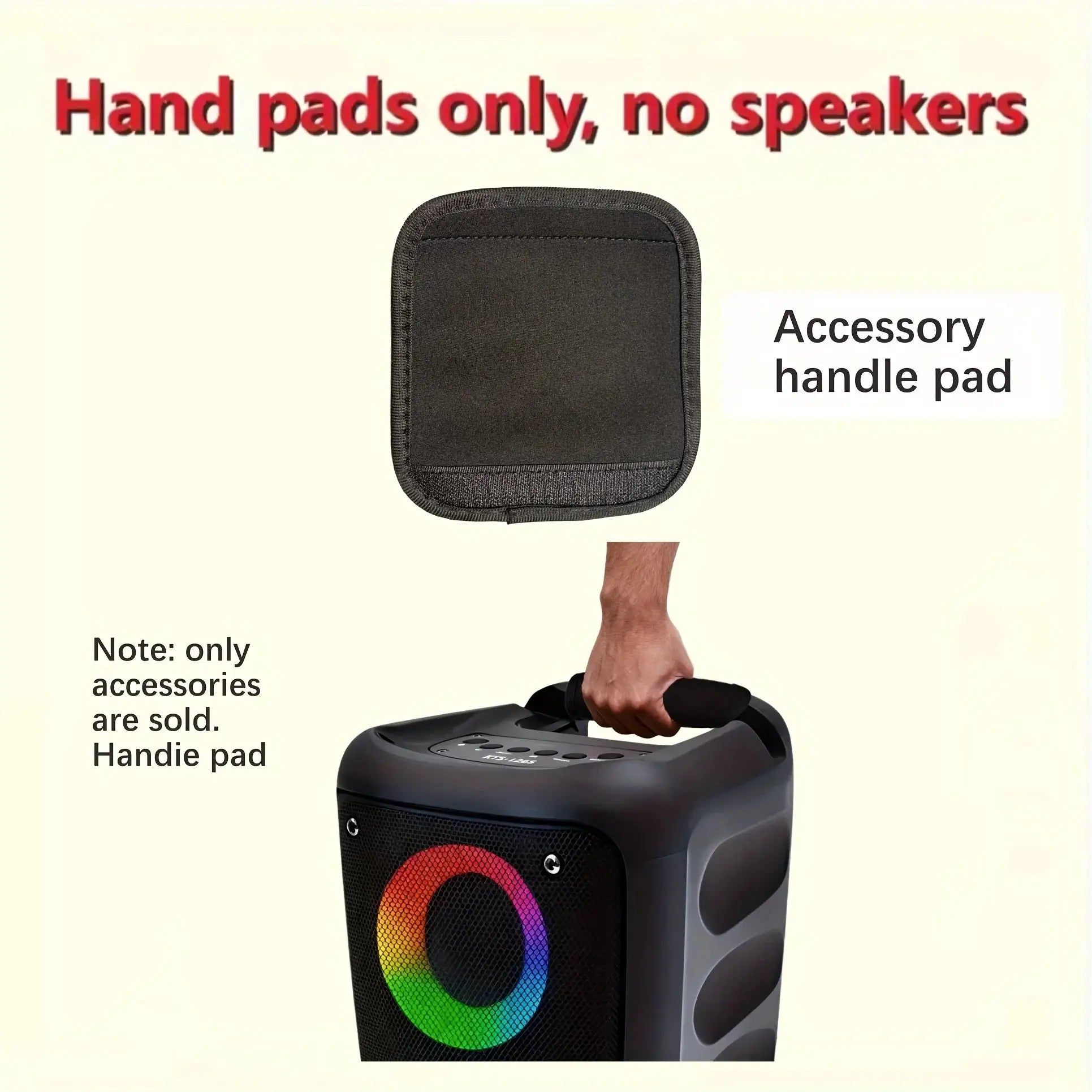 JBi Boombox Handle Protector For 1 To 3 Speakers Non Slip Grip Durable Textile Material
