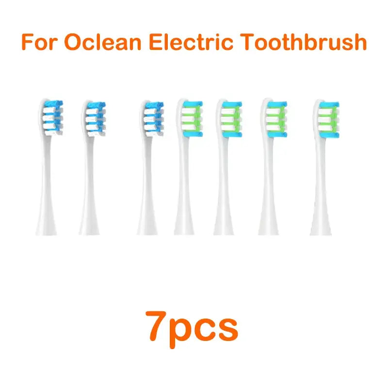 Oclean Flow Replacement Brush Heads Soft DuPont Tynex Bristles 7 Pack for Sonic Toothbrushes Gentle Plaque Removal