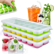 14 Grid Silicone Ice Cube Tray Square Ice Cube Maker Non Toxic Durable Food Grade For Bar Pub Wine