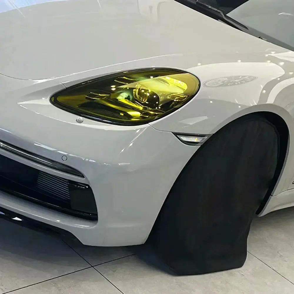 Headlight tint vinyl film sheet in yellow for cars, self-adhesive PVC, waterproof, Simples Market