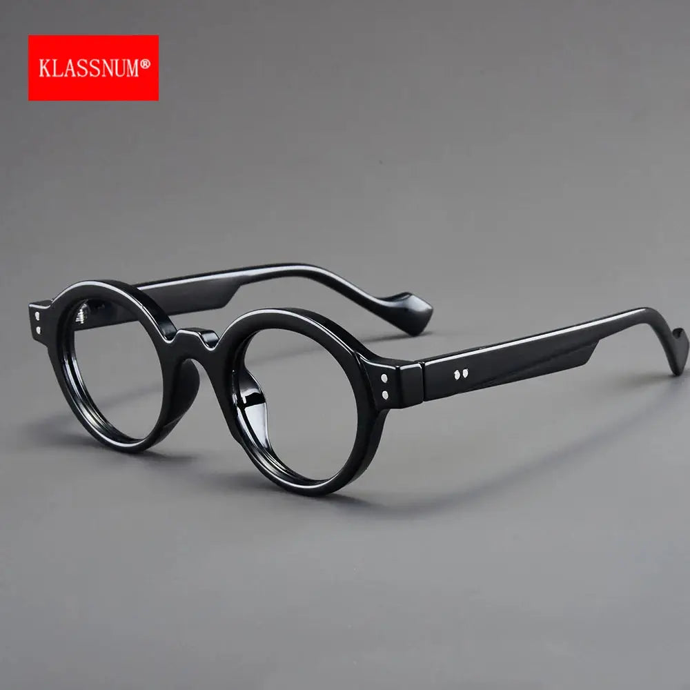 Klassnum Vintage Reading Glasses For Men Small Round Magnifying Lens With Multi Diopter Presbyopia Options 0 To 4.0