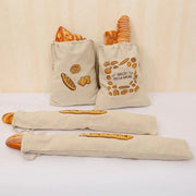 Linen Bread Bags Reusable Drawstring Large Washable Storage for Bread Unbleached Kitchen Organizer