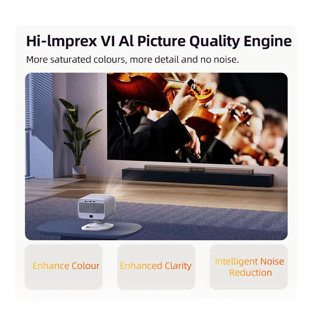 Lenovo Xiaoxin 100P Projector 1140 ANSI Auto Focus 4K HD WiFi6