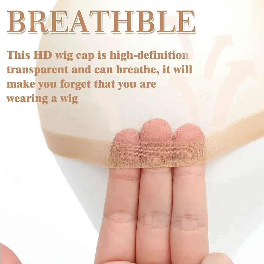 Wholesale HD Wig Caps Transparent HD Hair Nets Nylon Stretchy Lace Front Wig Cap For Women And Men Light Brown