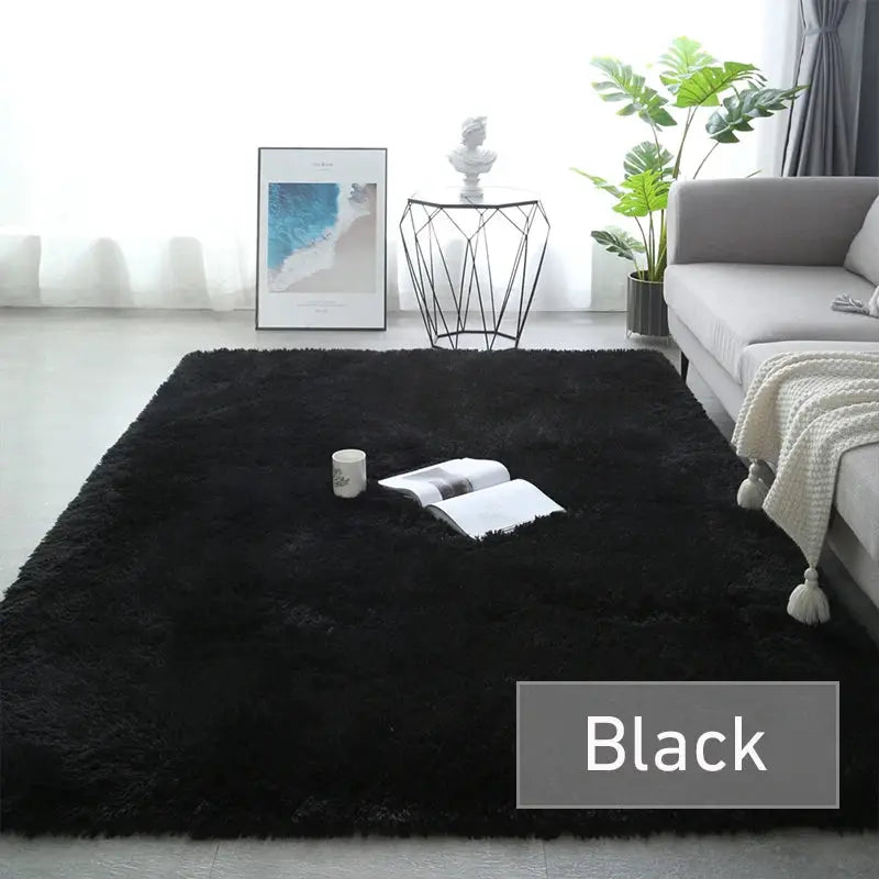 Fluffy Plush Velvet Carpet Rug for Living Room and Bedroom Lounge Soft Floor Mat for Kids Decoration