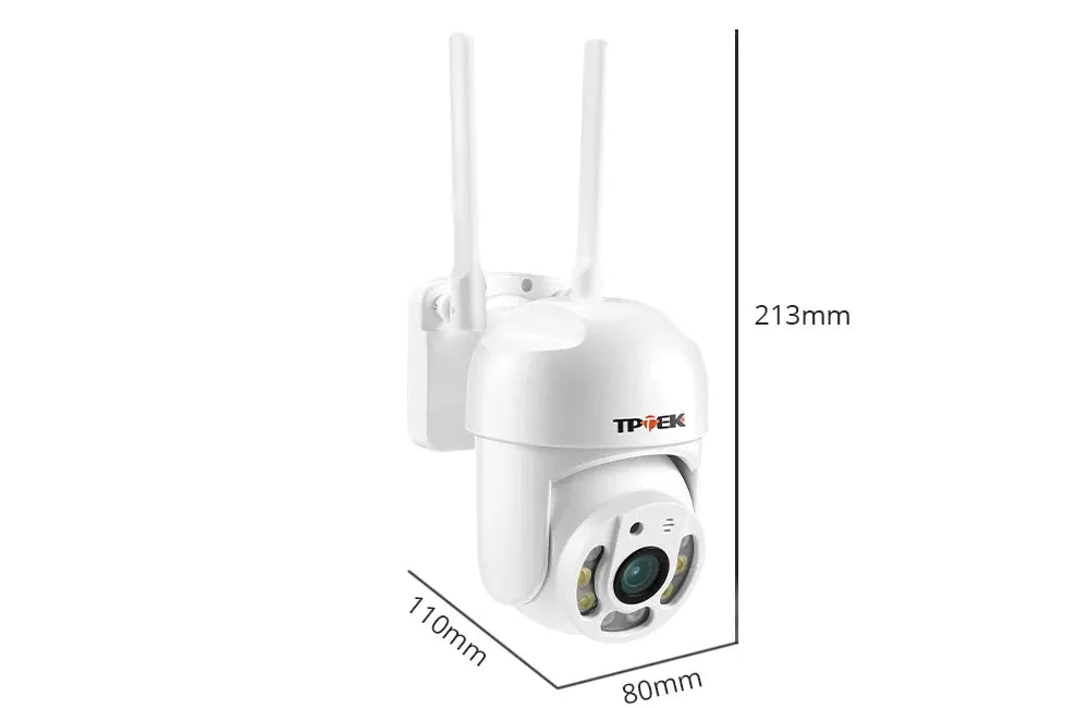 4MP PTZ WIFI IP Camera outdoor white housing with dual antennas and 4X zoom by Simples Market