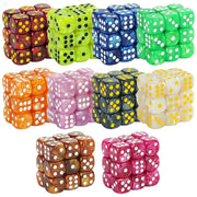 16mm Round Corner Marble Acrylic Dice Set 6 Sided For Tabletop Games Gambling Entertainment Party