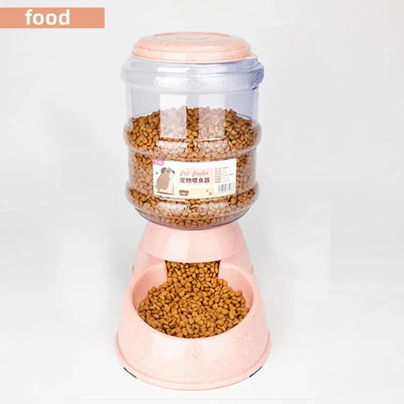 Large Capacity Pet Feeder Bowls For Dogs And Cats Automatic Water Dispenser And Dual Food And Water Compartments