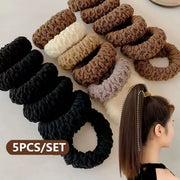 LuxeHair 5 Pack Headband Set For Women Elastic Cotton Blend Hair Accessories All Day Comfort