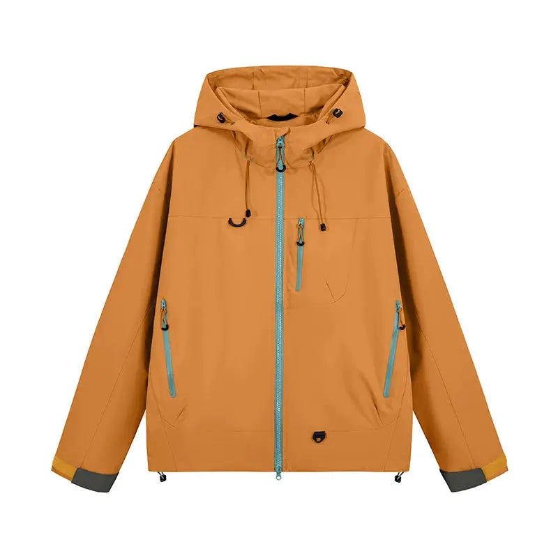 Unisex Hiking Jacket Waterproof Windproof Autumn Hooded Coat For Outdoor Activities Camping Fishing Climbing
