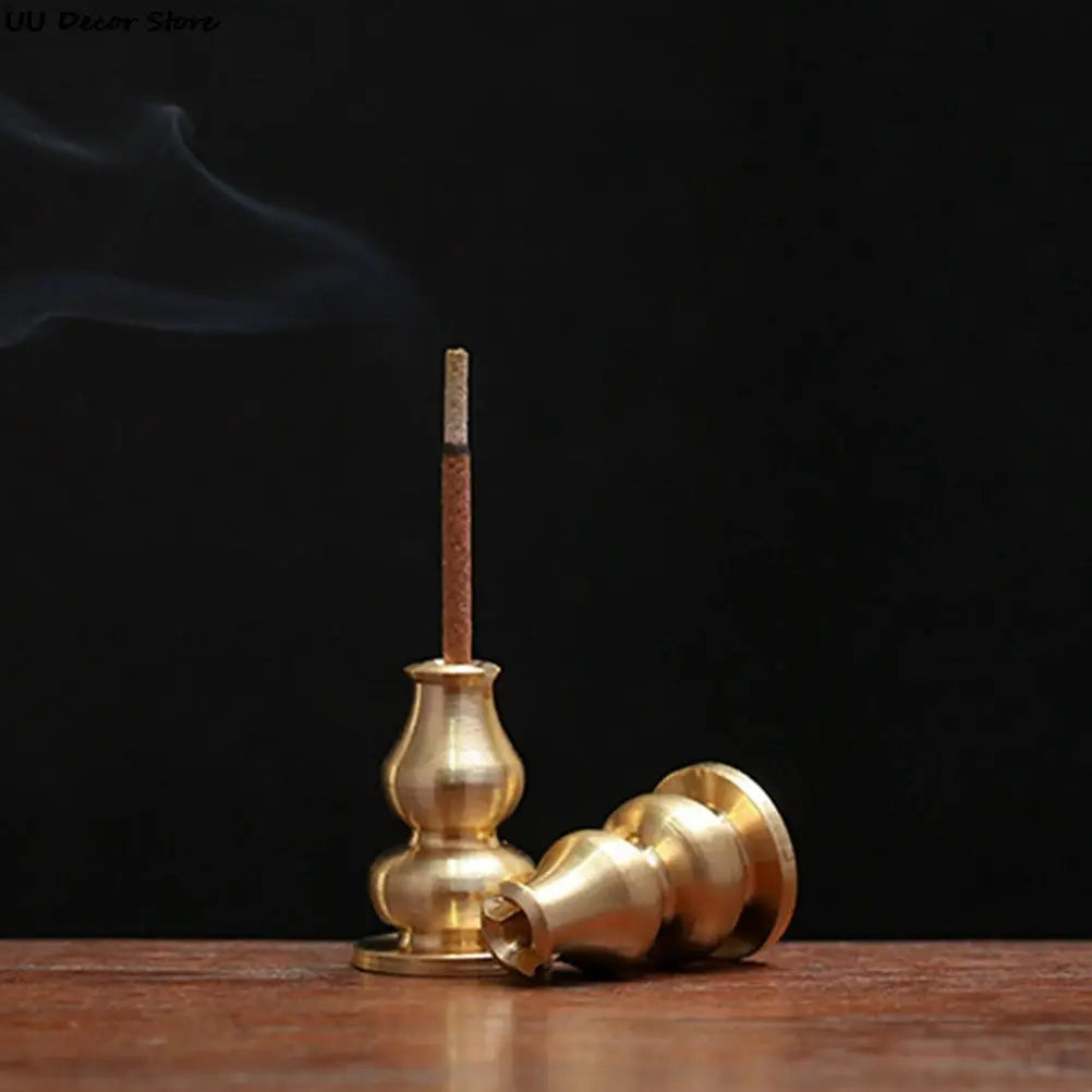 Alloy Incense Burner Stick Holder Plate Lotus Censer Bronze Nasturtium For Buddhism Zen Decor