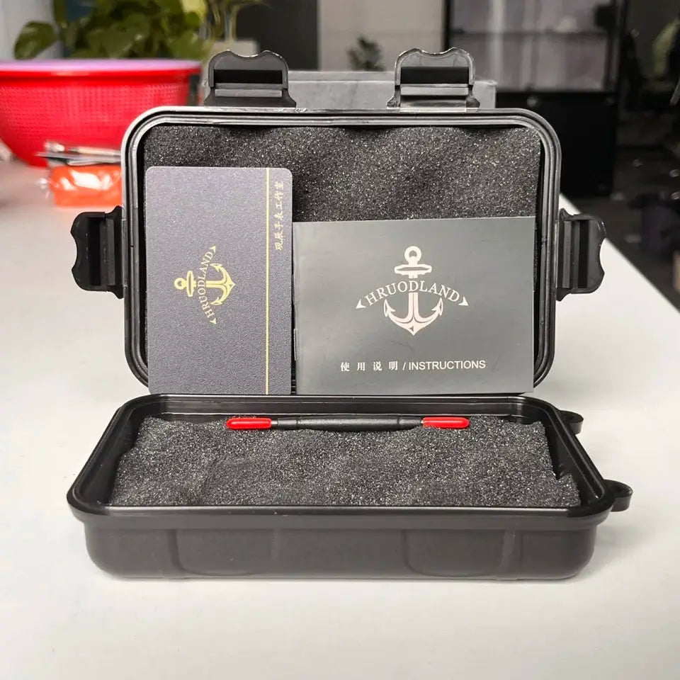 Hruodland Pilot 42mm manual watch in hard case with instruction and warranty cards, includes adjustment tool