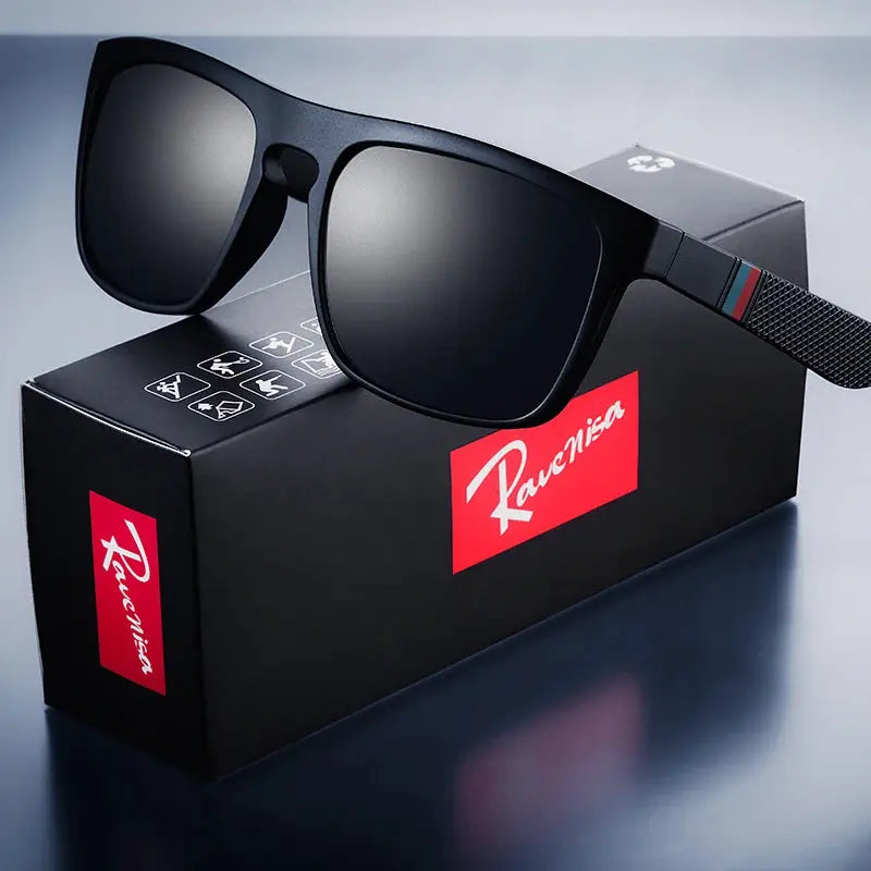 Unisex Vintage Square Polarized Sunglasses UV400 Protection For Driving And Fishing