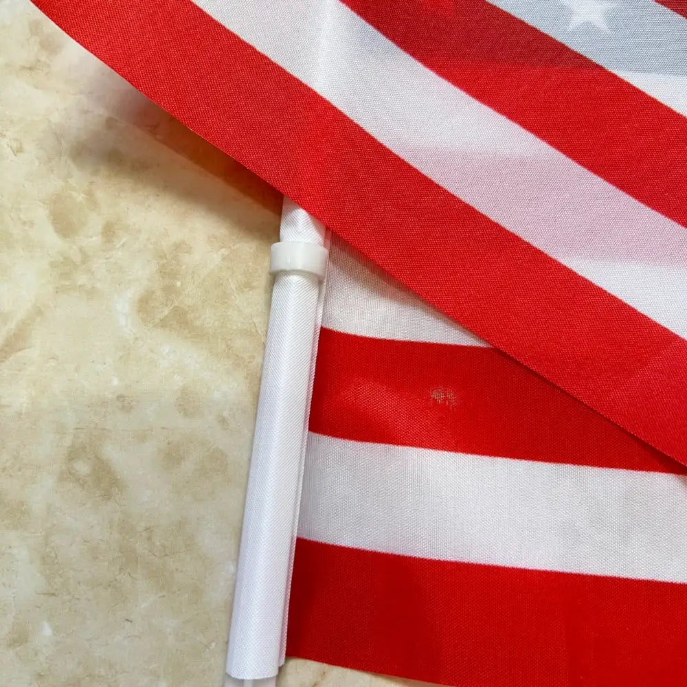 American Car Flag 30x45cm USA Window Flag With Plastic Flagpole