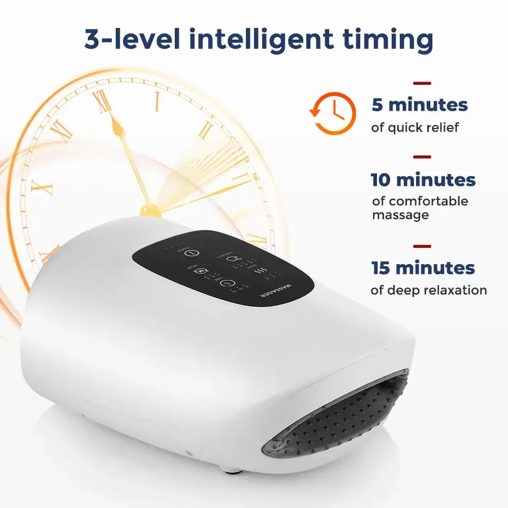 Simples Market Smart airbag hand massager with wireless control, white body and black keypad