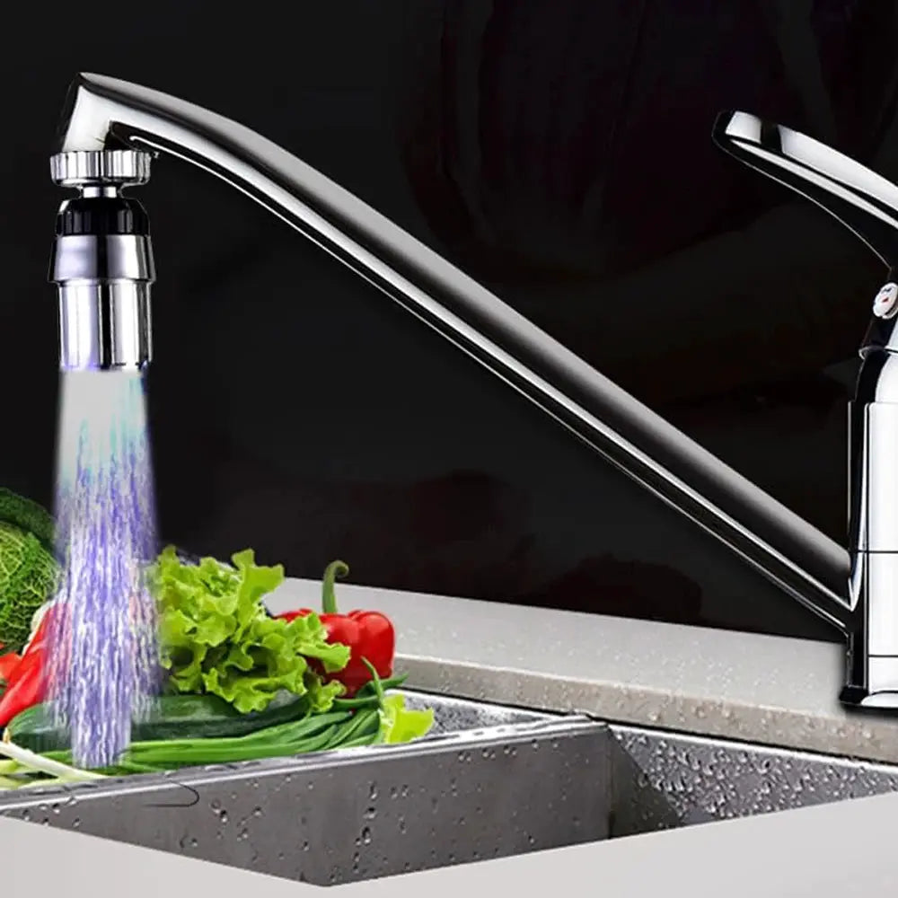 Simples Market LED faucet head with 7-color glow aerator for kitchen sink